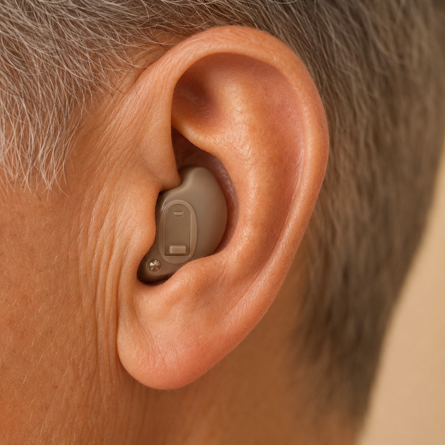 ITE hearing aid in the ear